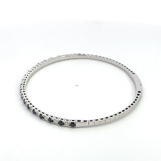 14K W/G DIAMOND FLEXIBLE BANGLE 1.25CT