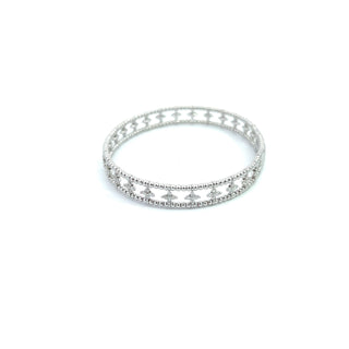 14K DIAMOND FLEXIBLE BANGLE CLOV STYLE 1.50 CARATS
