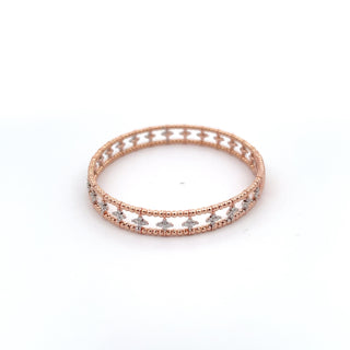 14K DIAMOND FLEXIBLE BANGLE CLOV STYLE 1.50 CARATS