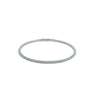 14K DIAMOND FLEXIBLE BANGLE 1.75 CARATS - ALL AROUND