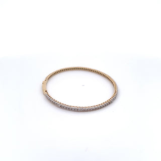 14K DIAMOND FLEXIBLE BANGLE 2.00 CARATS - ALL AROUND