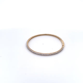 14K DIAMOND FLEXIBLE BANGLE 2.00 CARATS - ALL AROUND