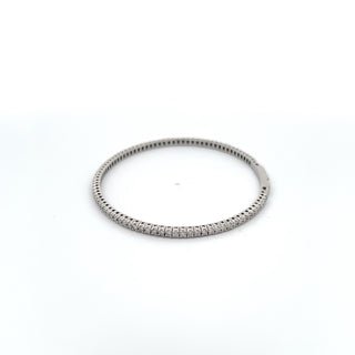 14K DIAMOND FLEXIBLE BANGLE 2.00 CARATS - ALL AROUND
