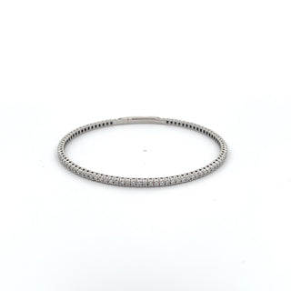 14K DIAMOND FLEXIBLE BANGLE 2.00 CARATS - ALL AROUND