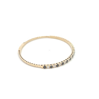 14K BLACK/WHITE DIAMOND FLEXIBLE BANGLE 2.25CT