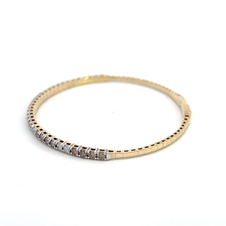 14K CHAMPAGNE/DIAMOND FLEXIBLE BANGLE 2CT