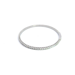 14K DIAMOND FLEXIBLE BANGLE 2.50 CARATS - ALL AROUND