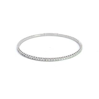 14K DIAMOND FLEXIBLE BANGLE 2.50 CARATS - ALL AROUND