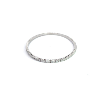 14K DIAMOND FLEXIBLE BANGLE 3.25 CARATS - ALL AROUND