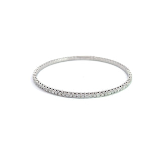 14K DIAMOND FLEXIBLE BANGLE 3.25 CARATS - ALL AROUND