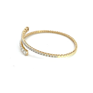 14K DIAMOND FLEXIBLE BANGLE STYLE 4214