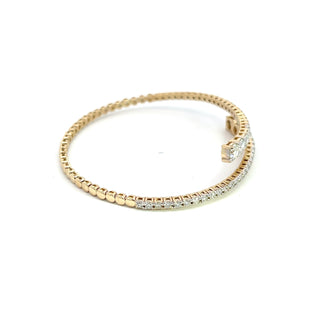 14K DIAMOND FLEXIBLE BANGLE STYLE 4214