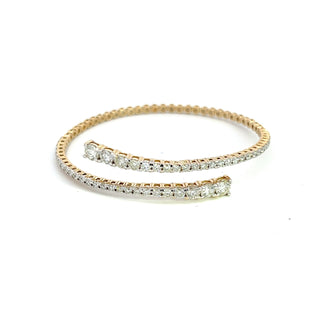 14K DIAMOND FLEXIBLE BANGLE STYLE 4214