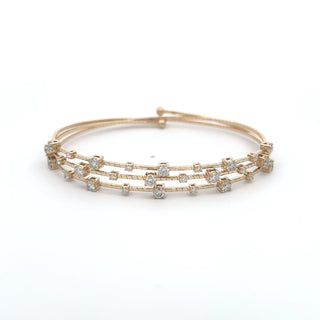 14K Y/G DIAMOND FLEXIBLE BANGLE 2.00CT