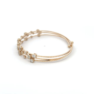 14K Y/G DIAMOND FLEXIBLE BANGLE 2.00CT