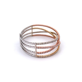 14K DIAMOND FLEXIBLE BANGLE STYLE SP7