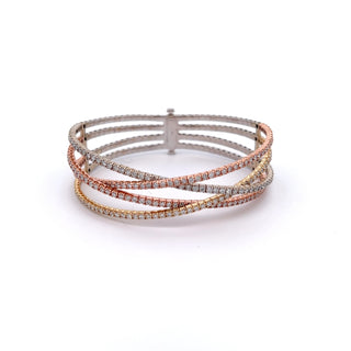 14K DIAMOND FLEXIBLE BANGLE STYLE SP7
