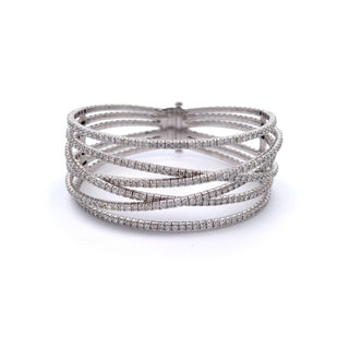 14K DIAMOND FLEXIBLE BANGLE STYLE SP6
