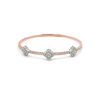 14K DIAMOND FELXIBLE BANGLE 1.50CT