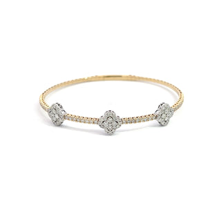 14K DIAMOND FELXIBLE BANGLE 1.50CT