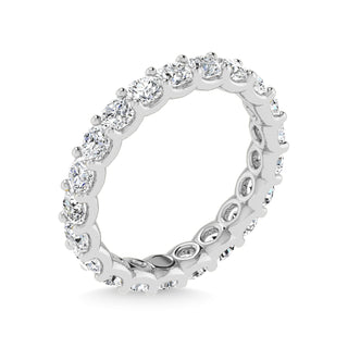 14K White Gold Lab Grown Diamond 2 Ct.Tw. Round Shape Full Eternity Band (size 6.5)