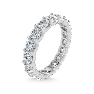 14K White Gold Lab Grown Diamond 3 5/8 Ct.Tw. Round Shape Full Eternity Band (size 6.5)