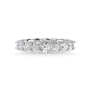 14K White Gold Lab Grown Diamond 3 5/8 Ct.Tw. Round Shape Full Eternity Band (size 6.5)