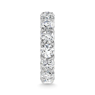 14K White Gold Lab Grown Diamond 6 7/8 Ct.Tw. Round Shape Full Eternity wedding Band (size 6.5)