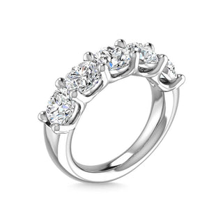 14K White Gold Lab Grown Diamond 2 5/8 Ct.Tw. Round Shape 5 Stone Wedding Band