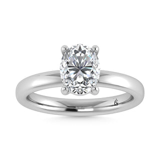 14K White Gold Lab Grown Diamond 1 Ct.Tw. IGI Certified Oval Shape Solitaire (Available from 1CT to 7CT)