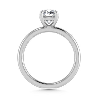 14K White Gold Lab Grown Diamond 1 Ct.Tw. IGI Certified Oval Shape Solitaire (Available from 1CT to 7CT)