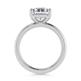 14K White Gold Lab Grown Diamond 4 Ct.Tw. IGI Certified Radiant Shape Solitaire (Available from 1CT to 7CT)