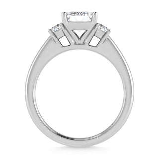 14K White Gold Lab Grown Diamond 2 1/2 Ct.Tw. Emerald Shape Engagement Ring