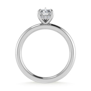 14K White Gold Lab Grown Diamond 1 1/20Ct.Tw. Pear Shape IGI Certified Engagement Ring (Center 1ct)