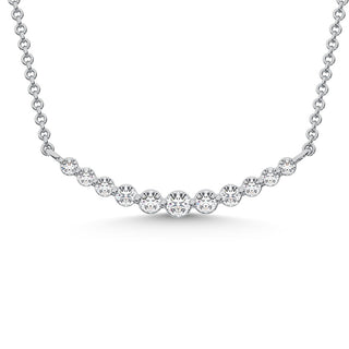 10K White Gold Lab Grown Diamond 1/4 Ct.Tw. Fashion Necklace