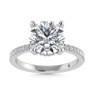 14K White Gold Labgrown Diamond 4 3/8 Ct.Tw. Round Shape Engagement Ring