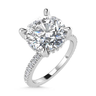 14K White Gold Labgrown Diamond 4 3/8 Ct.Tw. Round Shape Engagement Ring