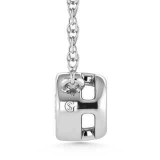 14K White Gold Lab Grown Diamond 1 Ct.Tw. Oval Shape Solitaire Necklace - 16 inches