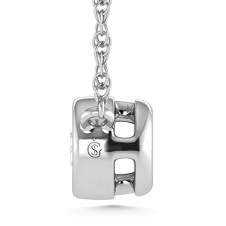 14K White Gold Lab Grown Diamond 1/2 Ct.Tw. Pear Shape Solitaire Necklace - 16 inches