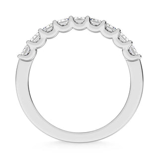 14K White Gold Lab Grown Diamond 1 Ct.Tw. Half Way Emerald Band