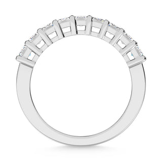 14K White Gold Lab Grown Diamond 2 Ct.Tw. Half Way Emerald Band