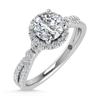 10K White Gold Lab Grown Diamond 1 1/4 Ct.Tw. Engagement Ring