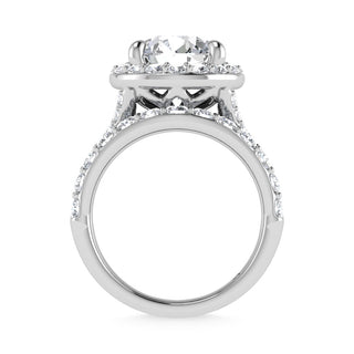 14K White Gold 4 7/8 Ct.Tw. Labgrown Diamond Bridal Ring (Center Round)