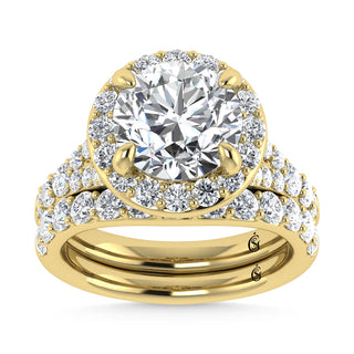 14K Yellow Gold 4 7/8 Ct.Tw. Labgrown Diamond Bridal Ring (Center Round)