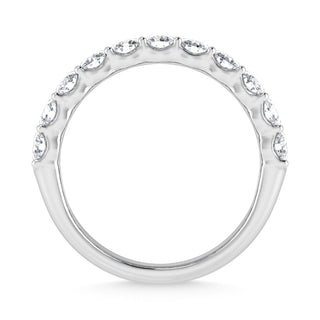 14K White Gold 3 Ct.Tw. Labgrown Diamond Round and Emerald Cut Fashion Band