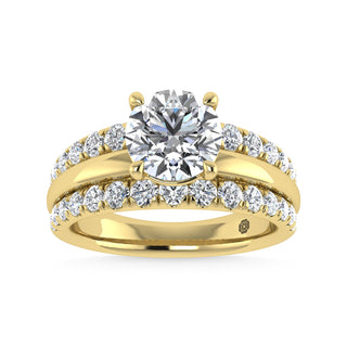 14K Yellow Gold 3 Ct.Tw. Labgrown Diamond Round Shape Engagement Ring