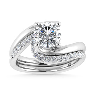 14K White Gold 1 7/8 Ct.Tw. Labgrown Diamond Round Shape Bridal Ring