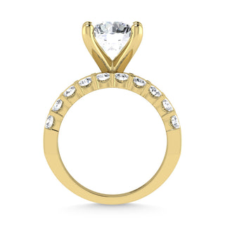 14K Yellow Gold 4 1/2 Ct.Tw. Labgrown Diamond Round Shape Engagement Ring (IGI CERTIFIED CENTER)