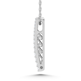 14K White Gold 2 Ct.Tw. Labgrown Diamond Slide Pendant