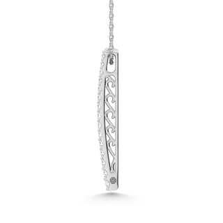 10K White Gold 1 Ct.Tw. Labgrown Diamond Slide Pendant